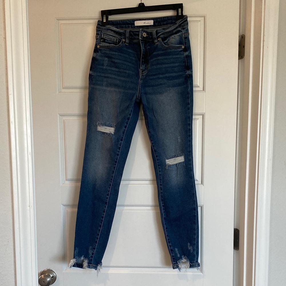KanCan Women's Distressed Blue Skinny Jeans